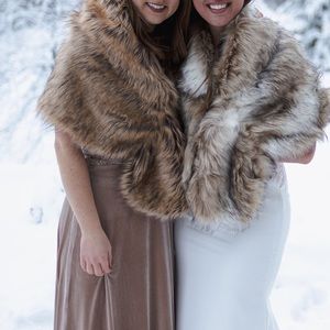 Faux Fur Brown Capelet